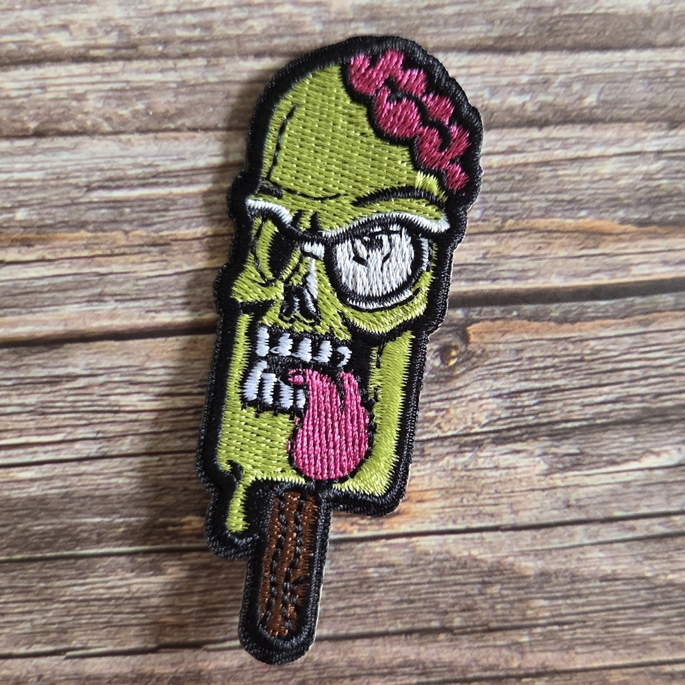 Zombie Popsicle Horror Vintage 90's Style Streetwear Skatee Punk Iron on Patch